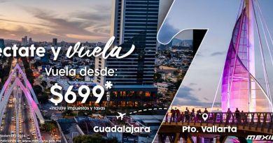 Mexicana de Aviación volará nueva ruta Puerto Vallarta – Guadalajara