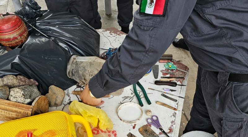 Aseguran armas hechizas, puntas y otros objetos prohibidos en quinto operativo en Ceinjure 