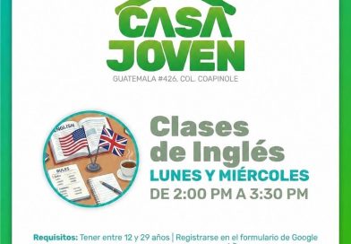 Juventudes Vallarta abre inscripciones para nuevas clases de inglés en Casa Joven