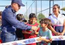 Entrega Israel Santillán cancha de fútbol 7 en La Misión
