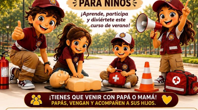 Protección civil y bomberos invita a niñas y niños del municipio a su taller de verano