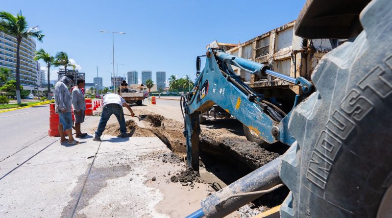 En la recta final la reparación de línea sanitaria en avenida Francisco Medina Ascencio