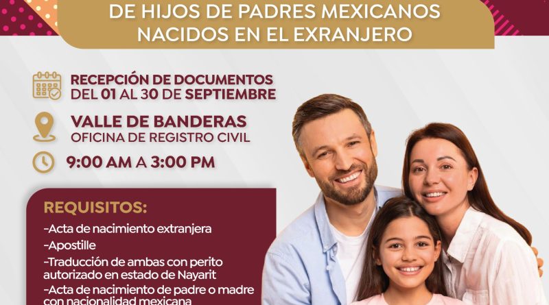 Arranca campaña de inscripción de nacimiento para hijos de mexicanos nacidos en el extranjero